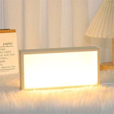 Cadre photo lumineux LED DIY en bois et acrylique de couleur jaune