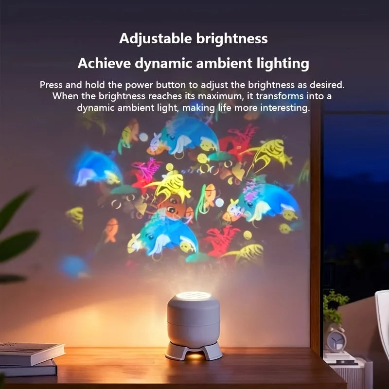 projecteur ambiance blanc poissons crabes coraux moderne pied led dynamique nocturne decoration maison