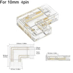 connecteur led transparent moderne pratique clips retenue 24v broches cct fcob rvb