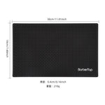 tapis coiffeur antidérapant noir or outils rangement surface texturée professionnel utilitaire