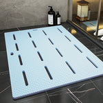 tapis bain antidérapant moderne hexagonal gris texturé douche imperméable hand washable