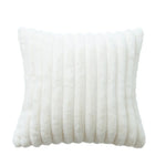 taie d'oreiller moderne rayée coussin plush blanc respectueux environnement simple hospitalière 45x45cm
