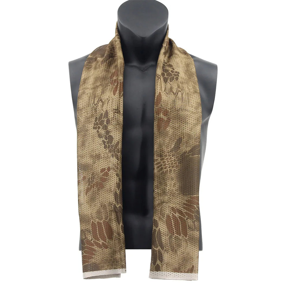 écharpe camouflage vert beige noir homme printemps été automne hiver