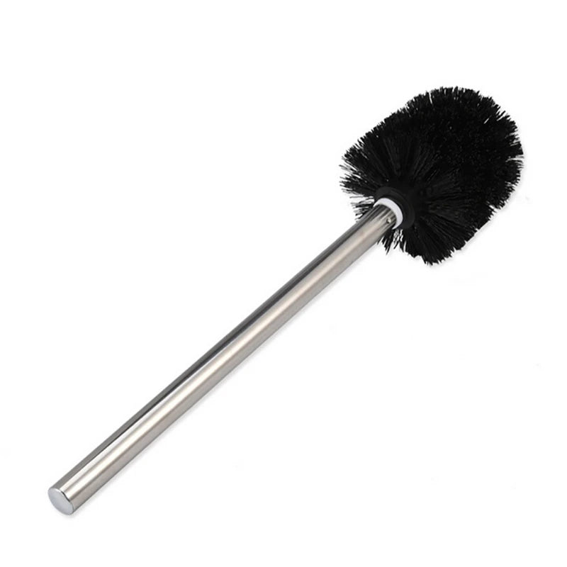 brosse toilette acier inoxydable noir blanche argentée moderne rigide respectueux environnement