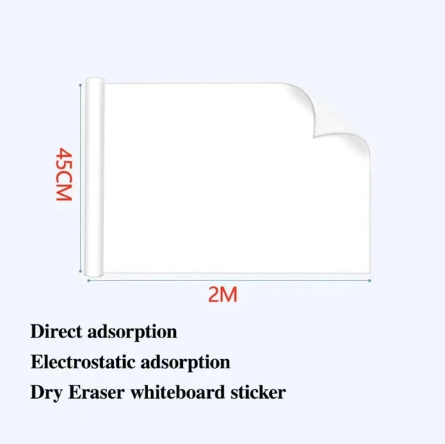tableau blanc électrostatique adhésif mural blanc surface lisse moderne