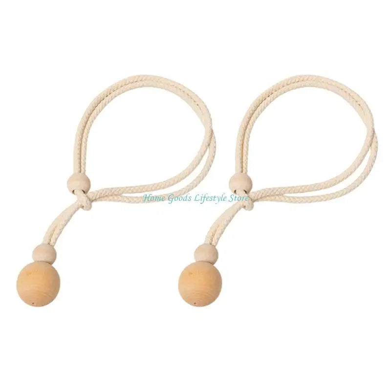 corde rideaux tressée bois beige clair moderne rustique