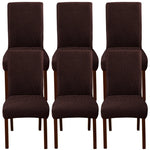 housse chaise velours motif feuilles extensible élastique fauteuil salle manger moderne