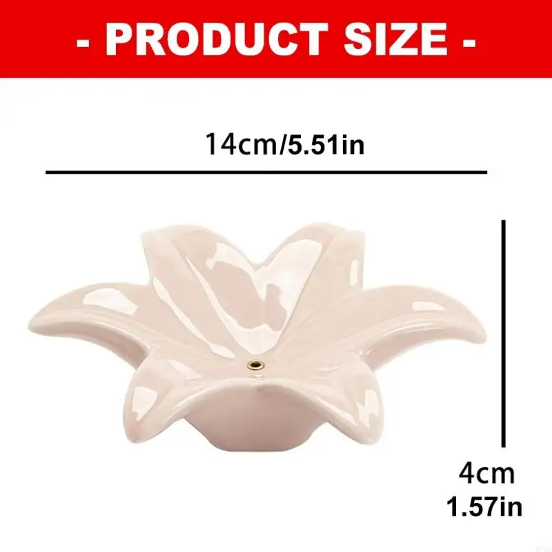 support encens fleur rose pâle doré moderne texture lisse brillante argenté