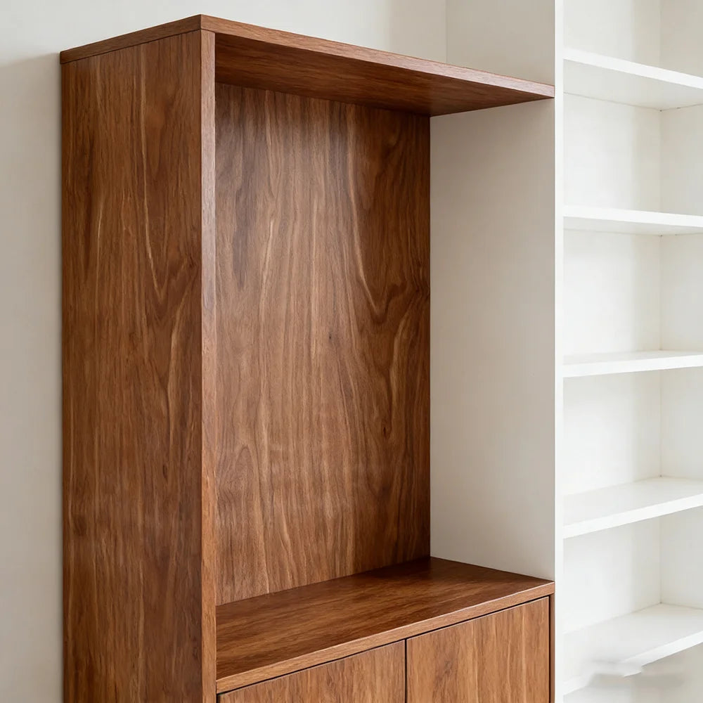 panneau bois marron grain naturel moderne résistant feu easy install