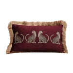 taie d'oreiller carrée léopard doré vintage tassel adhésif décorative verte noire polyester coton 45x45cm