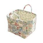 paniers rangement tissu floral multicolore vintage réutilisables armoire poignées transportables multifonctionnels