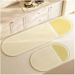 tapis sol moderne beige clair rayures horizontales antidérapant résistant taches lavable maison camping voyage