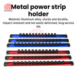 support cordon puissance métallique aluminium bleu rouge clips adhésifs modernes 38 25 50 cm
