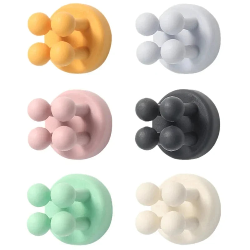 crochets adhésifs pvc moderne porte savon multi usage rangement mur orange rose gris noir