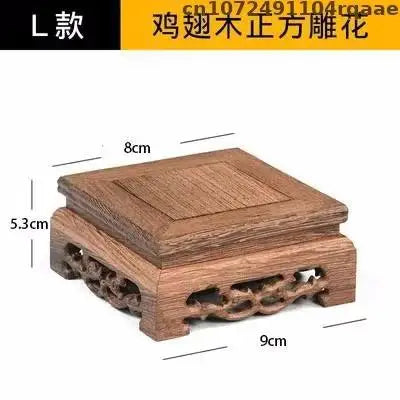 support encens bois naturel gravure décorative rustique artisanal objet religieux zen