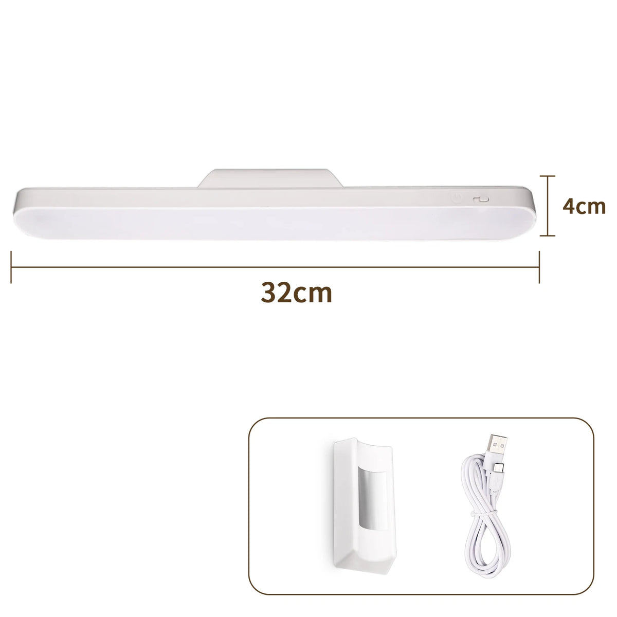 lampe led rechargeable blanc moderne adhésif flux lumineux continu usb veilleuse chambre lecture nocturne