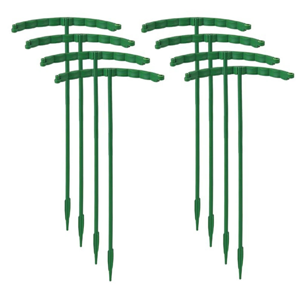 supports plantes vert foncés plastique moderne 16 pièces 16 trous insertion semi circulaire