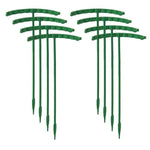 supports plantes vert foncés plastique moderne 16 pièces 16 trous insertion semi circulaire