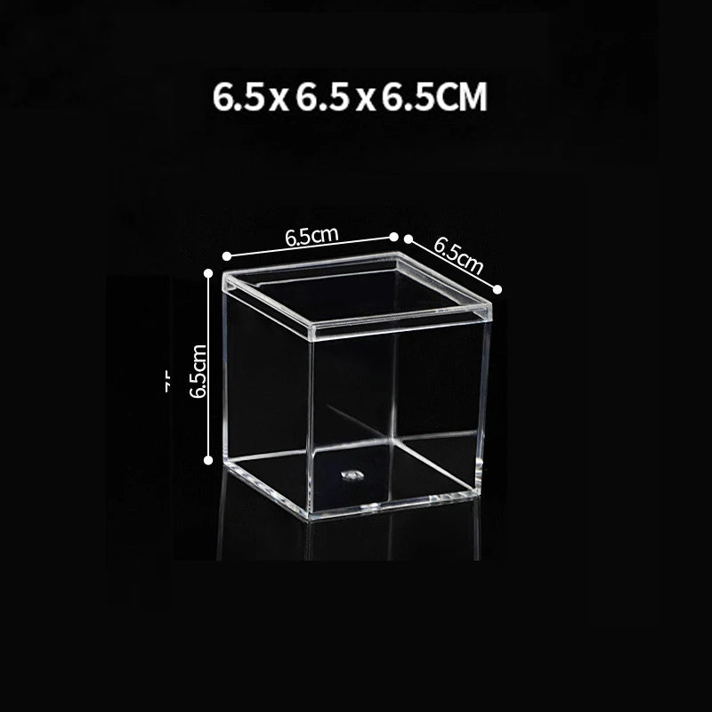 boîtes plastique transparentes modernes boîte bijoux réutiliables boîtes rangement minimalistes transparentes accessoires coiffure pièces