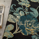 tissu imprimé floral brodé noir élégant polyester largeur 140cm classique tissu jacquard fil teint