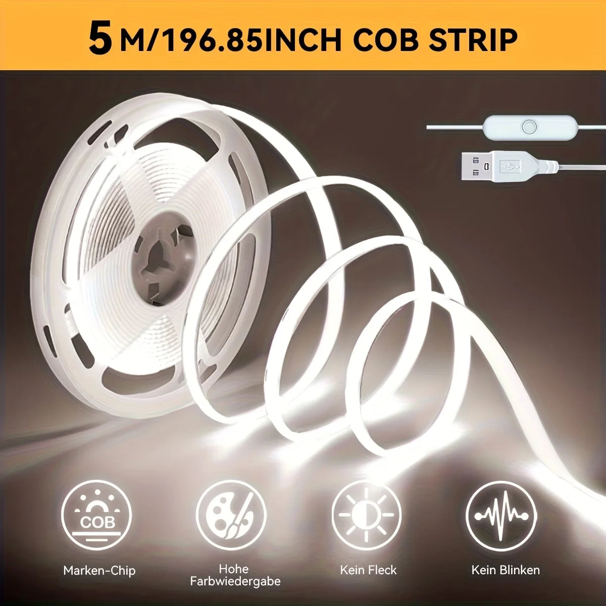 ruban led flexible blanc moderne adhésif facile coupe photo cadre décoration intérieure