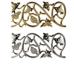 ornement métallique doré floral art nouveau baroque fixations invisiblesextérieur maison deco porte fleuri geometrique