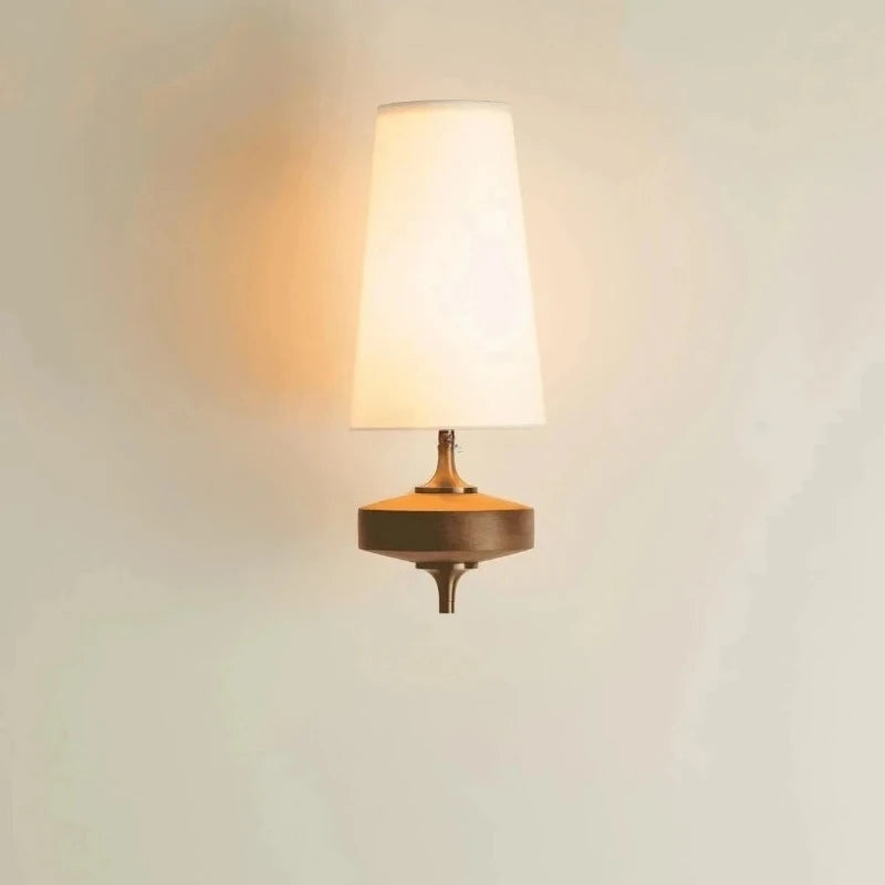 lampe murale led tissu moderne nordique minimaliste marron clair éclairage chambre salon decoration interieur