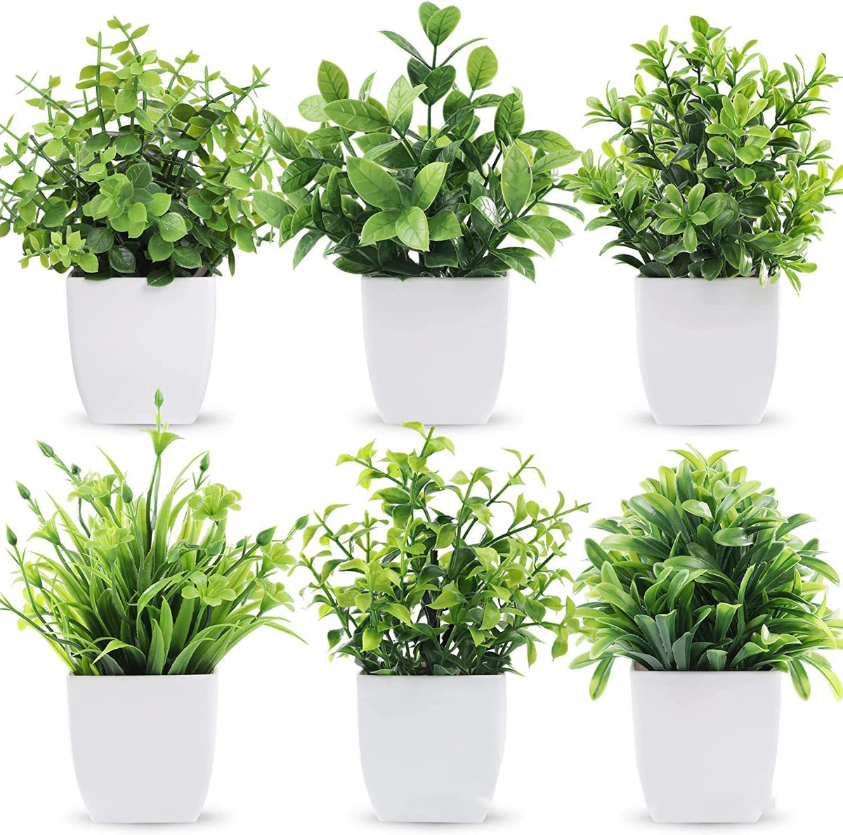 plantes artificielles vertes moderne pot blanc extérieur décoration chambre feuilles régulières exposant