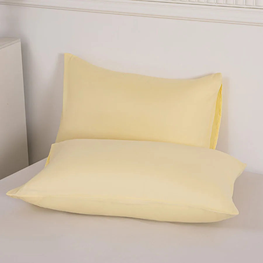 taies d'oreiller polyester non toxiques gris bleu blanc violet solides modernes hospitalières maison respectueuses