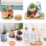 supports bambou assiettes naturelles pots fleurs moderne rustique petits plateaux décos nhà máy