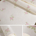 papier peint floral texturé blanc cassé rose violet bleu vert chambre salon étude enfants