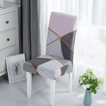 housse chaise moderne stretch imprimé floral rayures geometriques gris noir bleu beige marronwasher removable