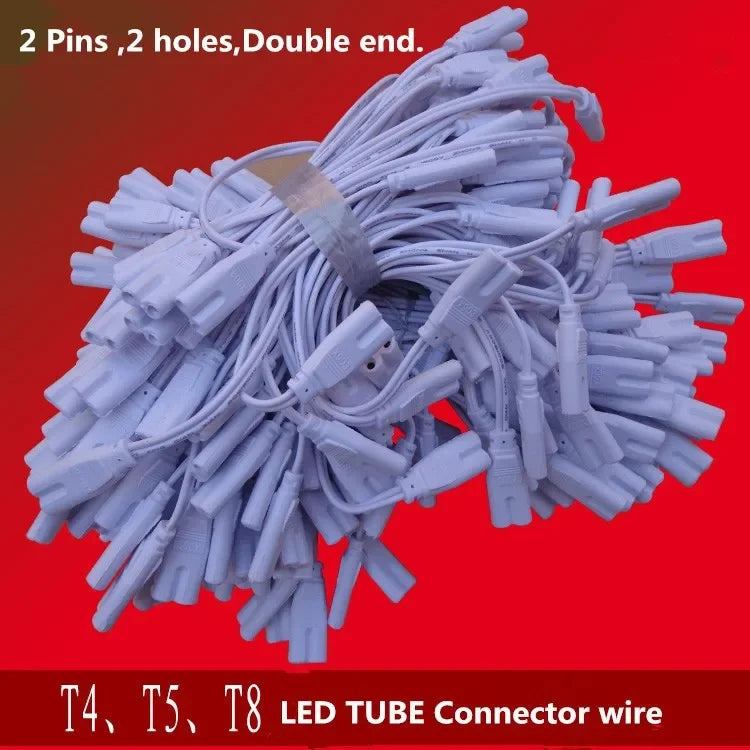 câbles connexion tubes led blancs modernes broches double extrémité 100cm 20cm 30cm 40cm 50cm