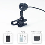 microphone portable noir clips câble moderne lisse rond opacité