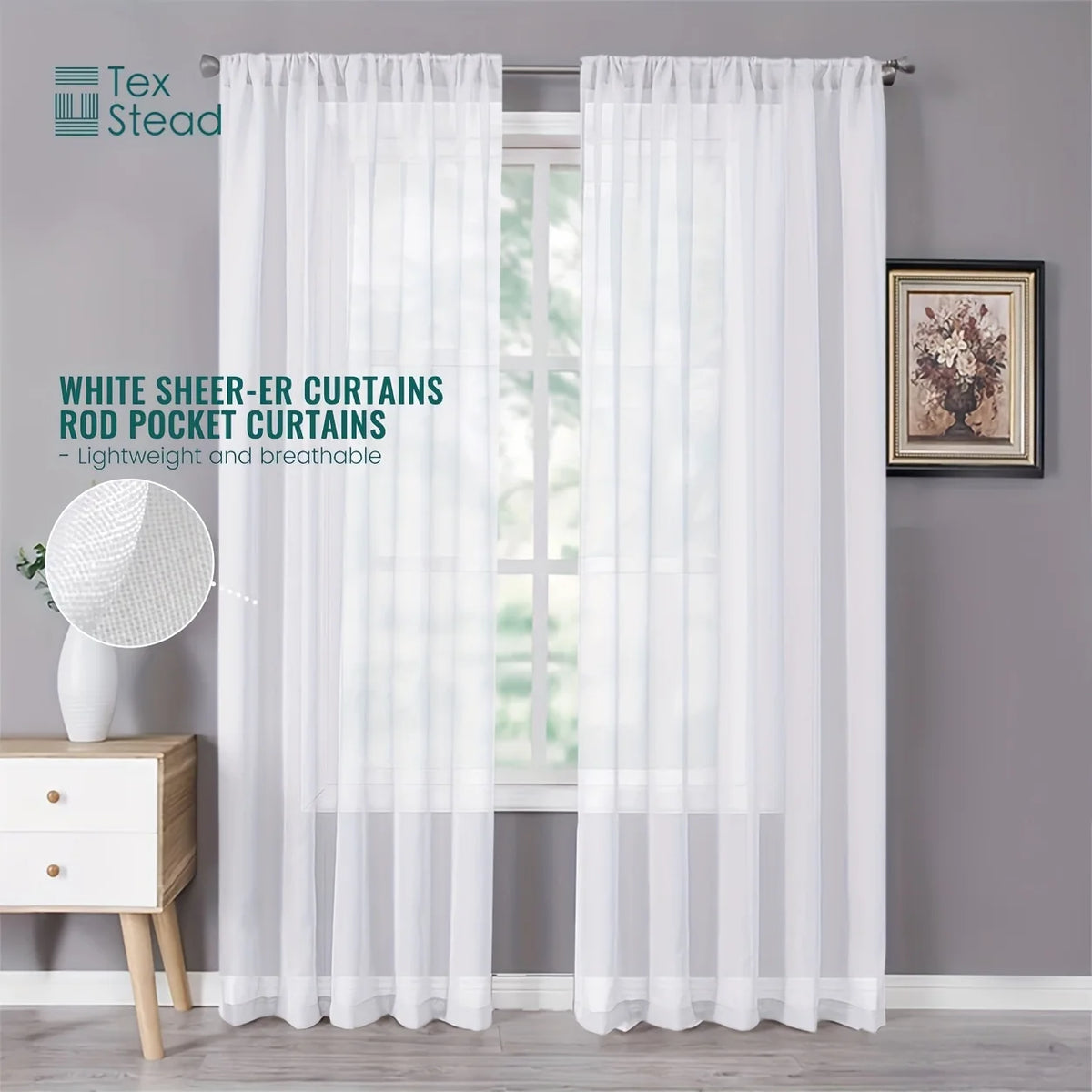 rideau blanc plissé moderne poche tringle translucide 137x183cm chambre salon