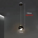 suspension pendentif verre noir doré moderne éclairage chambre salle manger lumière mat opaques