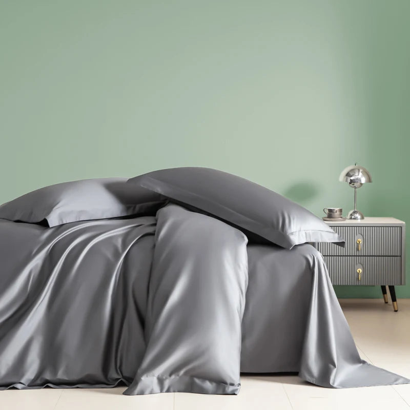 Détail texture housse de couette 1200TC coton Pima doux