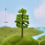 miniatures résine arbres feuilles fleurs vert jaune rose blanc paysage décoratif simulationextérieur