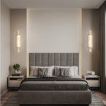 lampe murale moderne dorée transparente éclairage chambre salon led autonome flux lumineux élevé