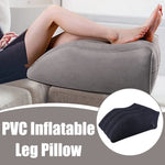 coussin gonflable velours gris confortable valve double literie jambes élévation PVC polyester coton
