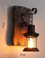 appliques murales industriel vieille applique murale bois brut led chambre salon marron foncé métalforgé