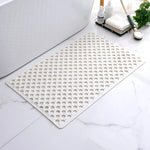 tapis bain antidérapant moderne perforations trou drainage adhésif rose jaune gris bleu beige