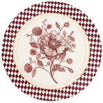 tapis table rond polyestère résistant chaleur décoration intérieure extérieure blanc vert fleurs feuilles papillons