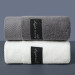serviettes coton absorbantes rayées moderne orange blanc gris clips toilette durable qualité