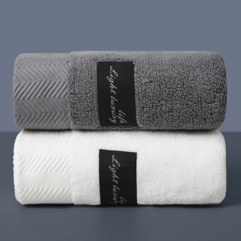 serviettes coton absorbantes rayées moderne orange blanc gris clips toilette durable qualité