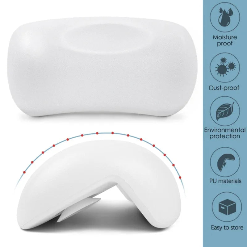 coussin bain blanc doux imperméable ergonomique anti dérapant suction facile nettoyage confortable accessoires bain