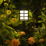 lumière solaire led moderne noire carré blanc ip65 extérieure jardin patio allée urgence