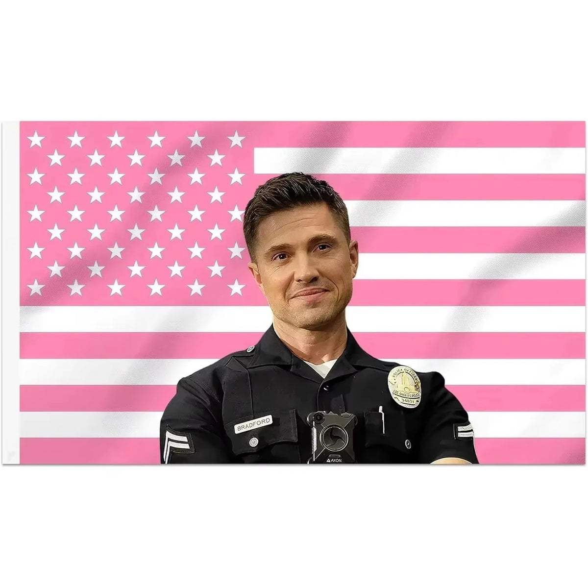 décoration murale police uniforme noir blanc badge caméra poches tissu polyestère lavable machine chambre