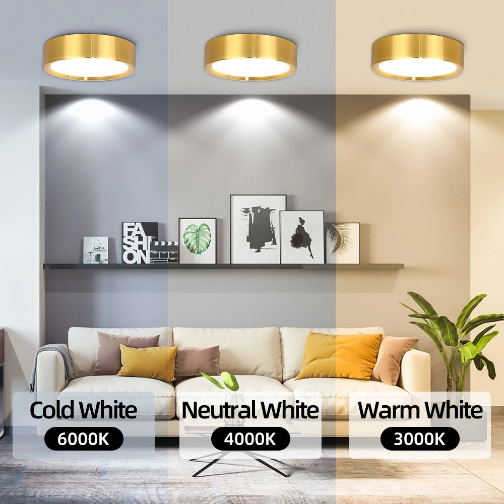 plafonniers led or modernes 5w 10w 15w blanc chaud neutre froid contemporains