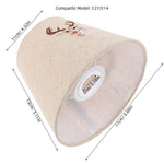 abat jour brodé écureuil beige clair classique tissu texturé opacité compatibles e27 e14